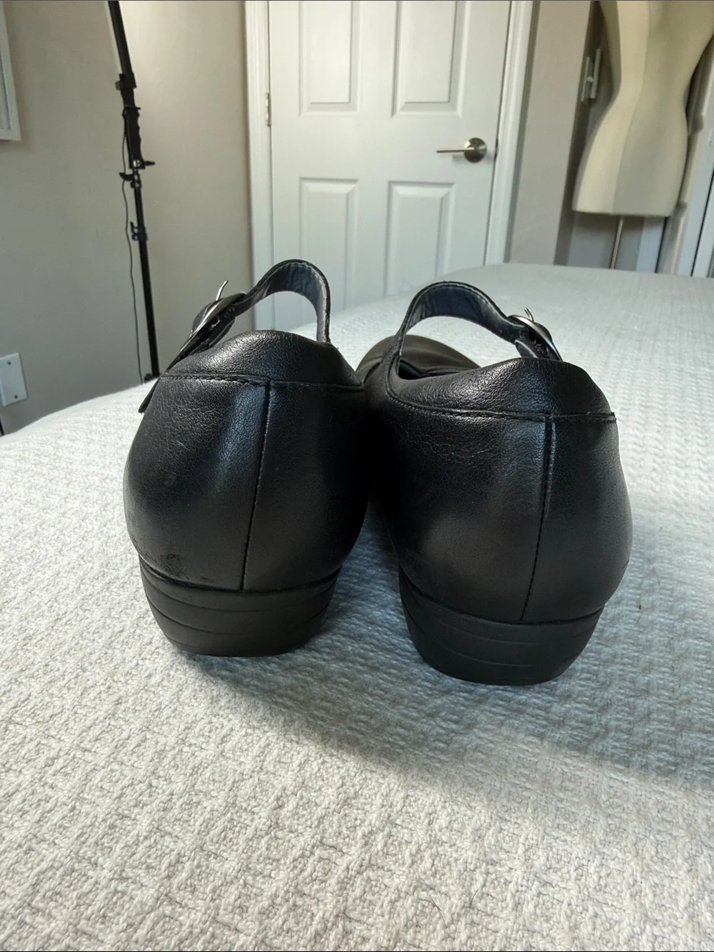 Dansko black Mary Jane style shoes with velcro strap size 41